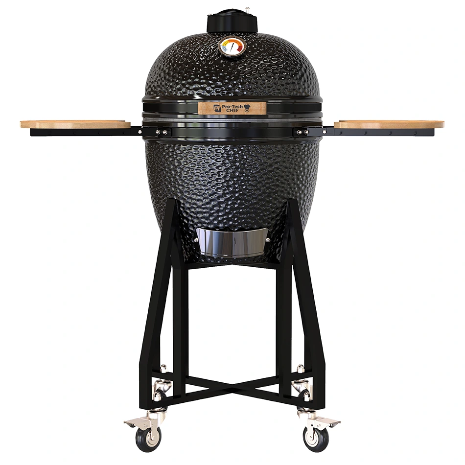 Gril Kamado Egg 18" s kolieskami, priemer roštu 38,3 cm, čierny