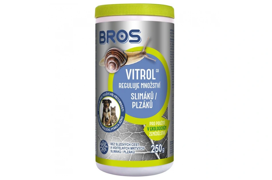 Prípravok Vitrol Bros, proti slimákom