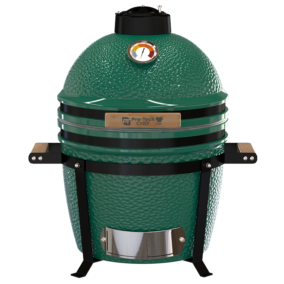 Gril Kamado Egg 16T", priemer roštu 33,5 cm, zelený