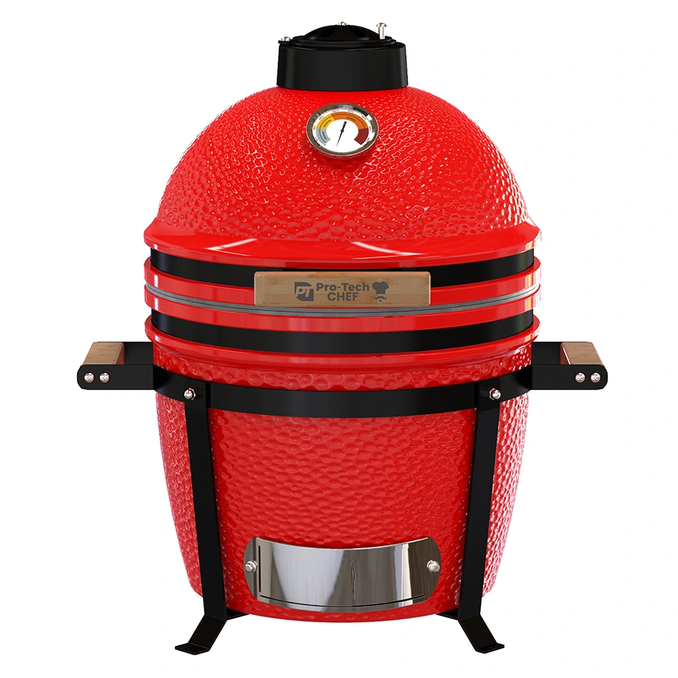 Gril Kamado Egg 16T", priemer roštu 33,5 cm, červený