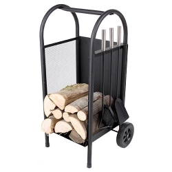 Stojan na krbové drevo Homefire LR802 + náradie, 35x31x81 cm