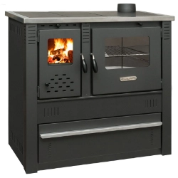 Sporák na tuhé palivo Pro PANONIA Steel, 10 kW, čierny, pravý vývod