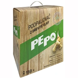 Podpaľovač z drevnej vlny PE-PO 150 ks