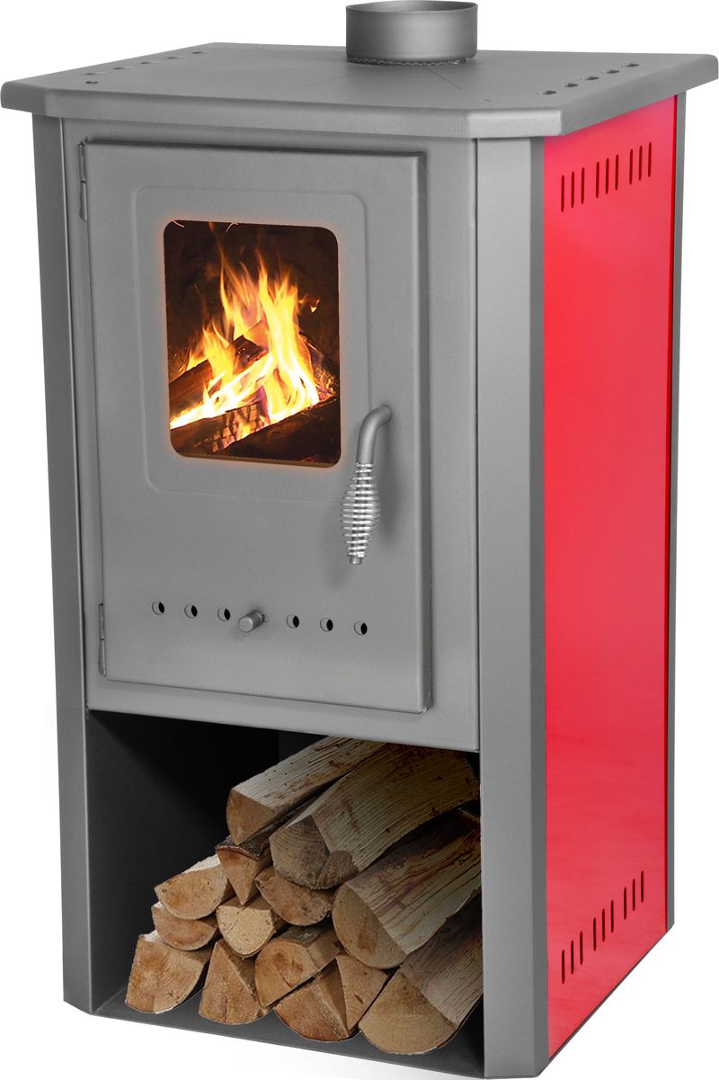 Krbové kachle Thalia Pella, 5,4 kW, 120 mm, červená