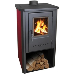 Krbové kachle Thalia Pella, 5,4 kW, 120 mm, červená