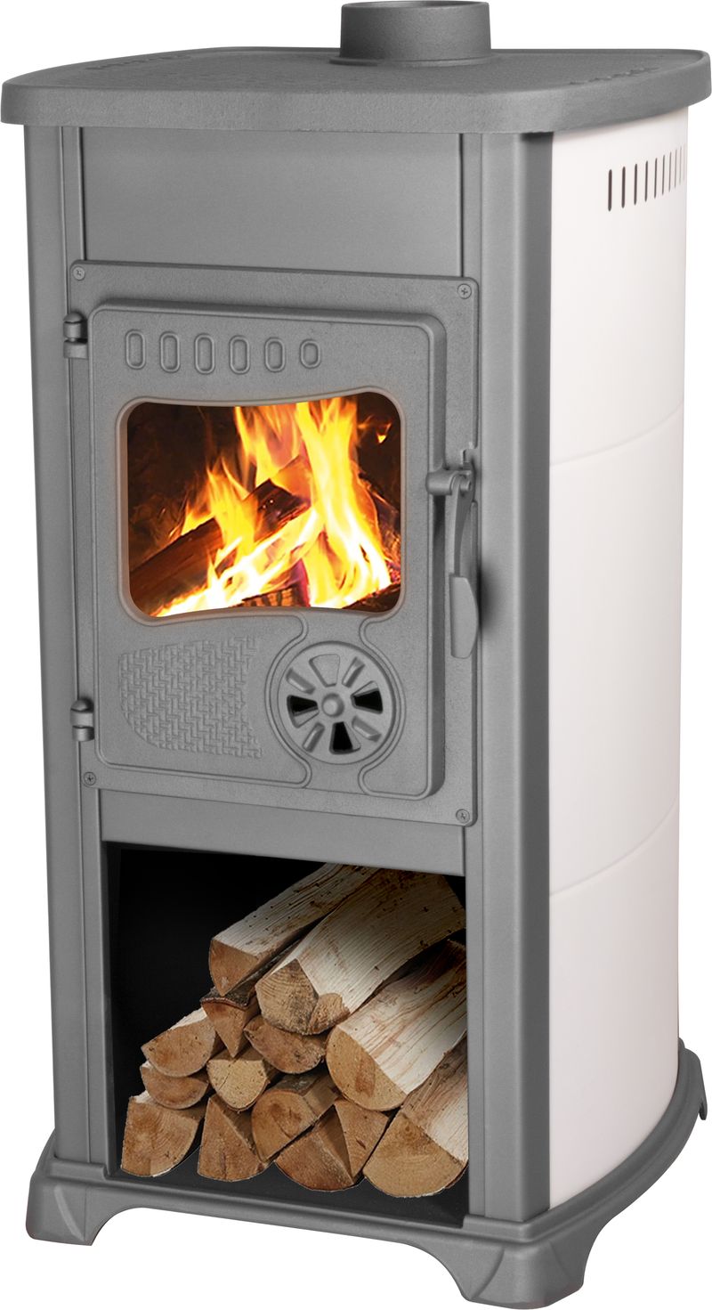Krbové kachle Bella Thalia, 5,4 kW, 120 mm, béžové, liatina/šamot