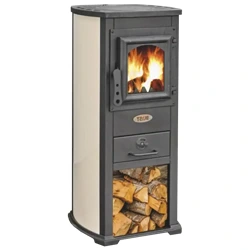 Krbové kachle Blist Ekonomik Lux krémová, 6,6 kW, 120 mm, oceľové
