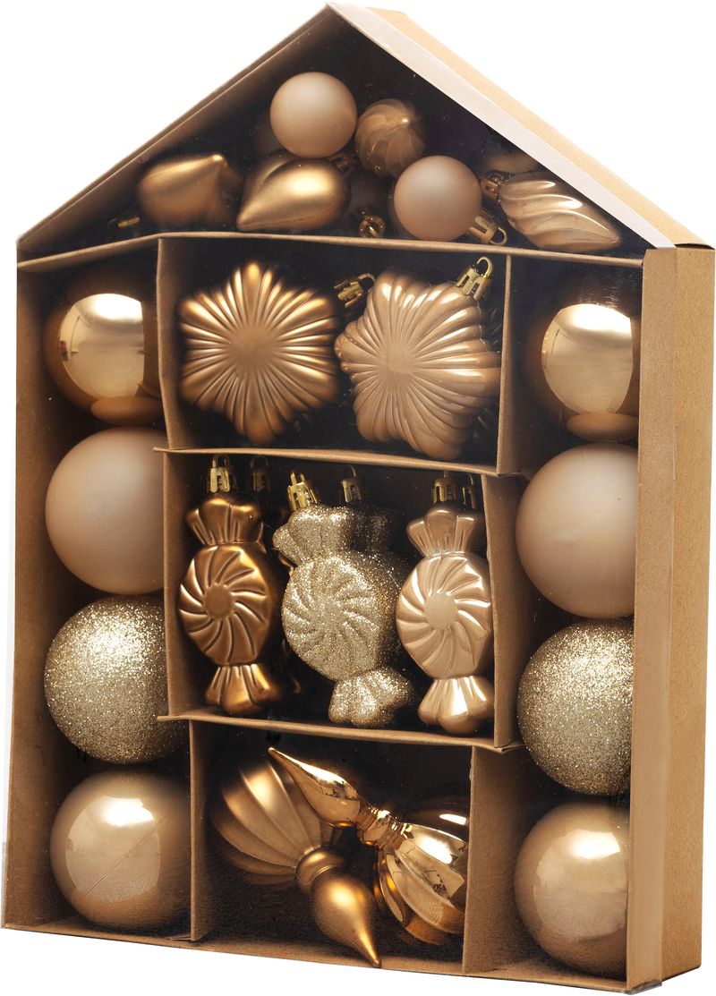 Gule MagicHome Vianoce, sada, 32 ks, bronzové, mix, na vianočný stromček