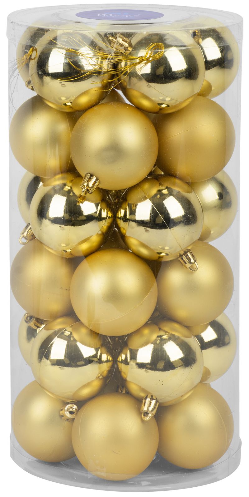 Gule MagicHome Vianoce, 30 ks, zlaté, mix, na vianočný stromček, 6 cm7,90