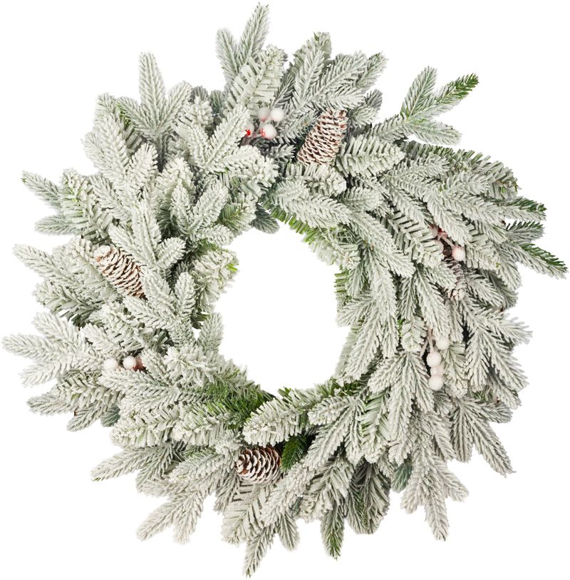 Veniec MagicHome Vianoce Frosty, zasnežený, 3D+2D, 50 cm