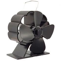 Ventilátor na kachle FLAMINGO štvorlopatkový MINI, čierny